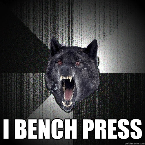  i bench press  Insanity Wolf