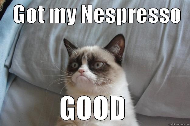 Got my  -    GOT MY NESPRESSO   GOOD Grumpy Cat