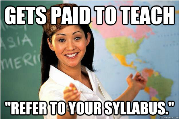 Gets paid to teach 