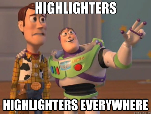 Highlighters  highlighters everywhere - Highlighters  highlighters everywhere  Toy Story
