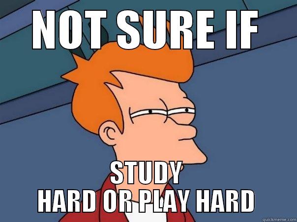 STUDY HARD - NOT SURE IF STUDY HARD OR PLAY HARD Futurama Fry