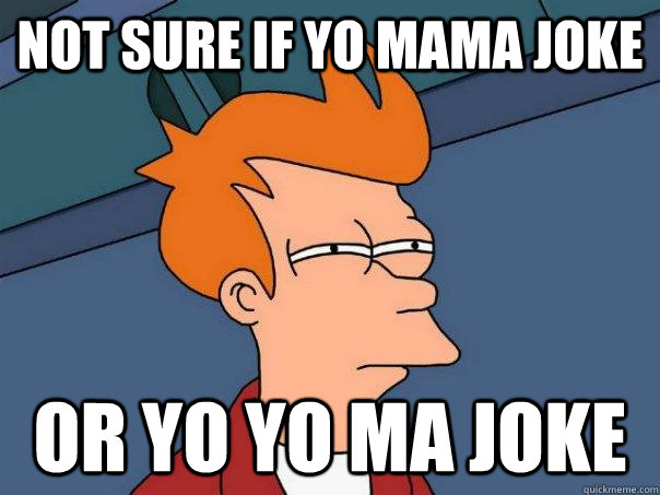 NOT SURE IF YO MAMA JOKE OR YO YO MA JOKE  Futurama Fry