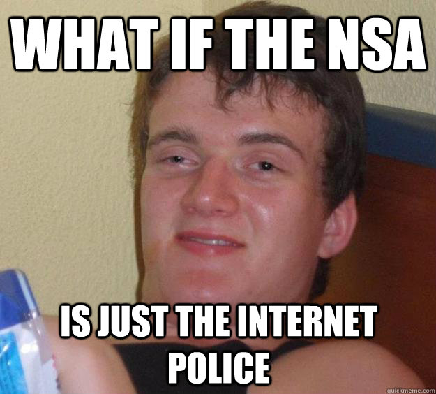What if the NSA  Is just the Internet Police - What if the NSA  Is just the Internet Police  10 Guy