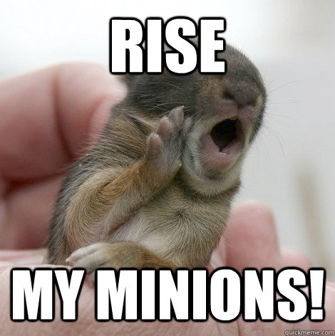rise my minions!  evil bunny leader