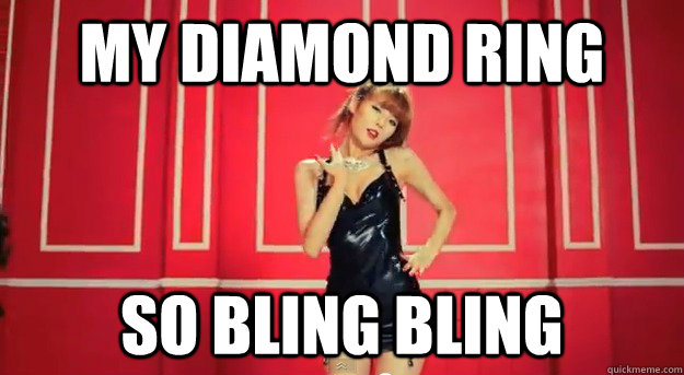 my diamond ring so bling bling  