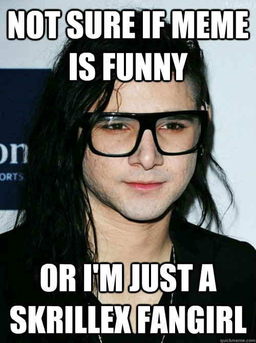 not sure if meme is funny or i'm just a skrillex fangirl  