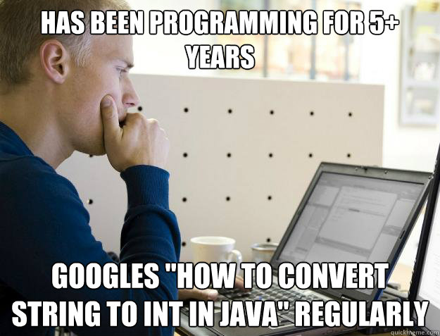 Has been programming for 5+ years Googles 