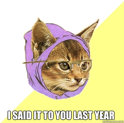  I said it to you last year  Hipster Kitty