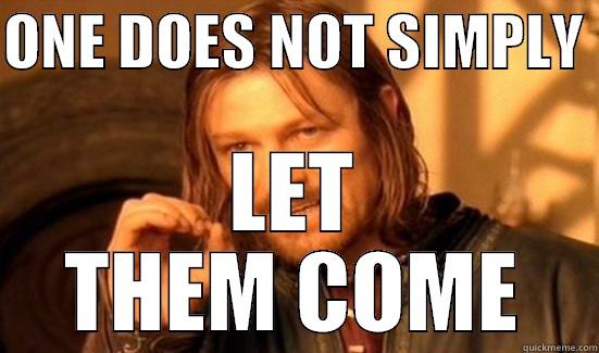 ONE DOES NOT SIMPLY  LET THEM COME Boromir