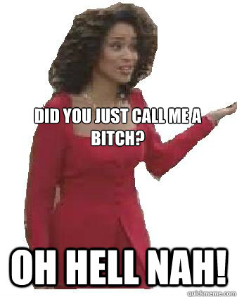Did you just call me a bitch? OH HELL NAH! - Did you just call me a bitch? OH HELL NAH!  Hell No Hillary