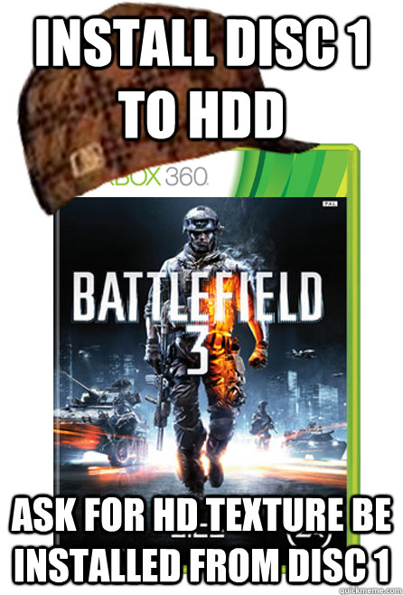Install Disc 1 to HDD Ask for HD texture be installed from Disc 1  