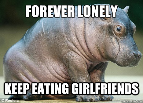 Forever Lonely Keep eating girlfriends - Forever Lonely Keep eating girlfriends  LOnely hippo