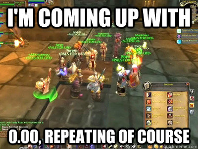 I'm coming up with 0.00, repeating of course  
