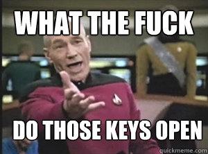 What the Fuck Do those keys open  Annoyed Picard