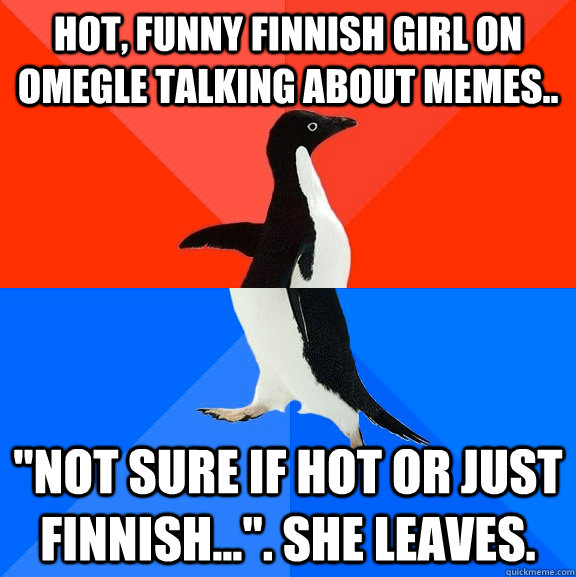 Hot, funny Finnish girl on omegle talking about memes.. 
