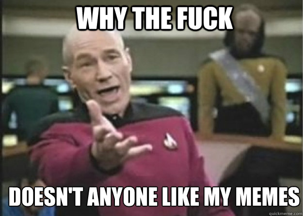why the fuck doesn't anyone like my memes  