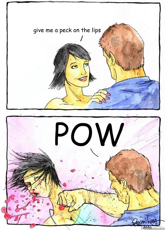 give me a peck on the lips POW  Alpha Boyfriend