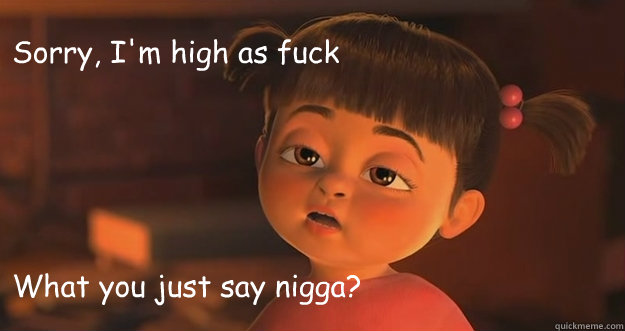 Sorry, I'm high as fuck What you just say nigga?  