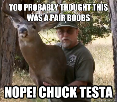You probably thought this was a pair boobs nope! chuck testa - You probably thought this was a pair boobs nope! chuck testa  Chuck Testa