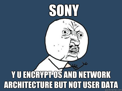 SONY Y U ENCRYPT OS AND NETWORK ARCHITECTURE BUT NOT USER DATA  Y U No