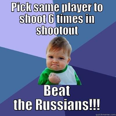 PICK SAME PLAYER TO SHOOT 6 TIMES IN SHOOTOUT BEAT THE RUSSIANS!!! Success Kid