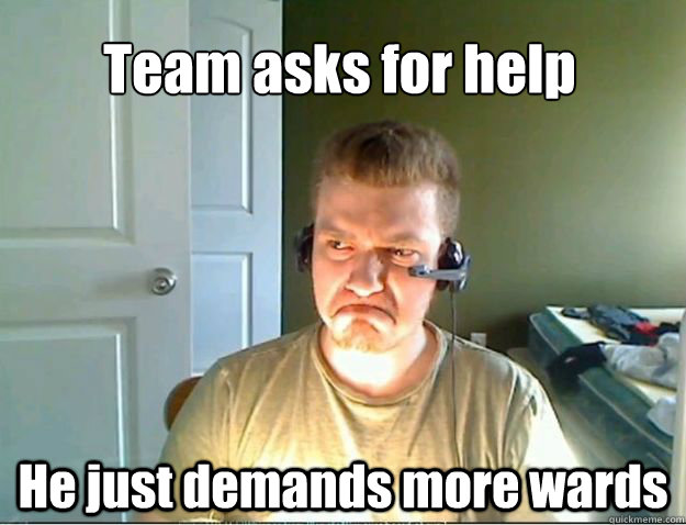 Team asks for help He just demands more wards  AngryTestie