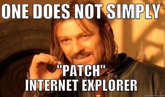 ONE DOES NOT SIMPLY  