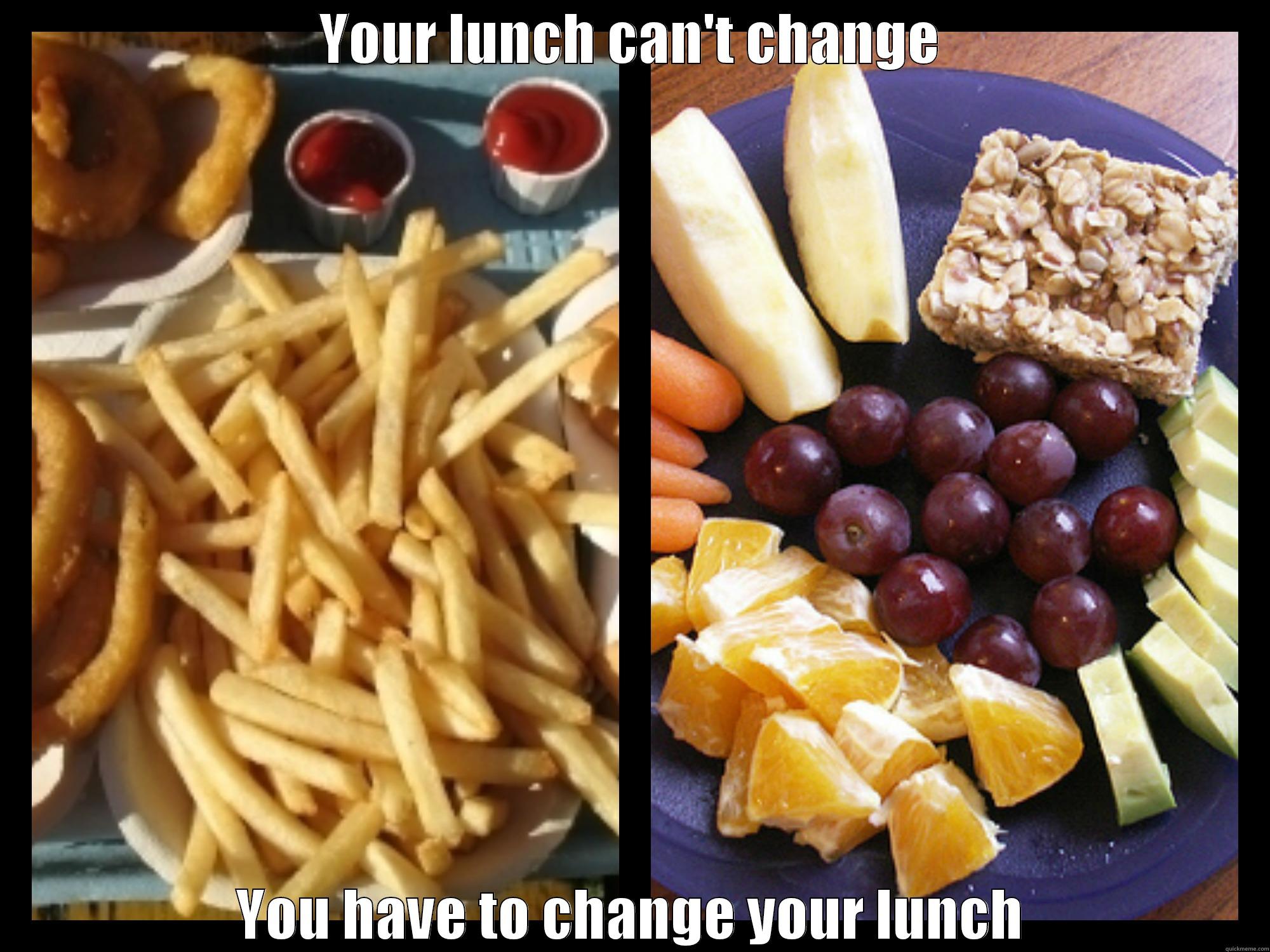 YOUR LUNCH CAN'T CHANGE YOU HAVE TO CHANGE YOUR LUNCH Misc
