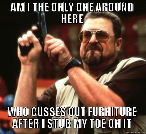 FUCK YOU,TABLE! - AM I THE ONLY ONE AROUND HERE WHO CUSSES OUT FURNITURE AFTER I STUB MY TOE ON IT Am I The Only One Around Here