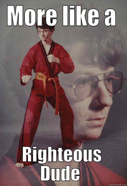 MORE LIKE A RIGHTEOUS DUDE  Karate Kyle