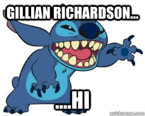 Gillian Richardson... ....Hi  