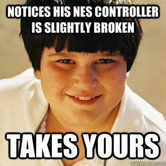 notices his nes controller is slightly broken takes yours - notices his nes controller is slightly broken takes yours  Misc