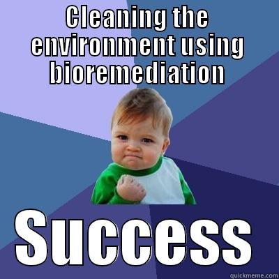 CLEANING THE ENVIRONMENT USING BIOREMEDIATION SUCCESS Success Kid