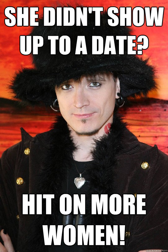 she didn't show up to a date? Hit on more women!  Lolgame