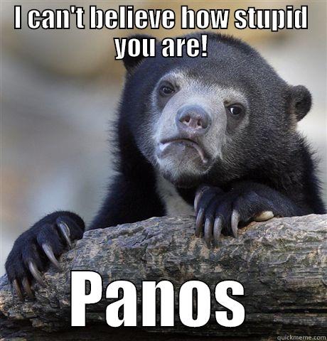Greek idiots - I CAN'T BELIEVE HOW STUPID YOU ARE! PANOS Confession Bear