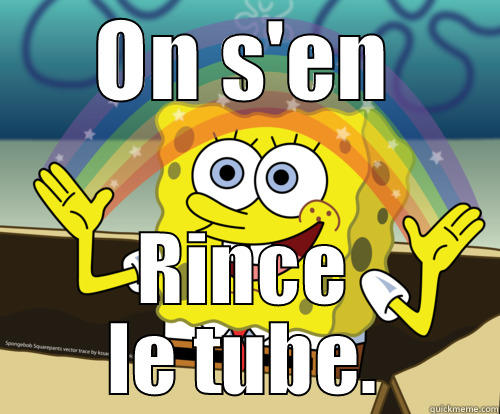 ON S'EN RINCE LE TUBE. Spongebob rainbow