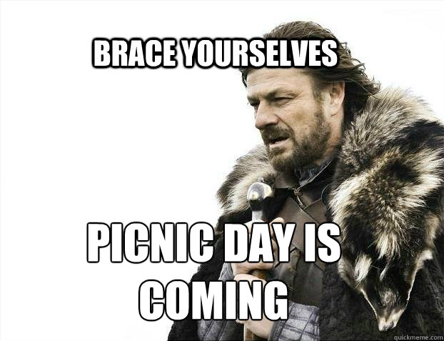 BRACE YOURSELves Picnic day is 
coming  BRACE YOURSELF SOLO QUEUE