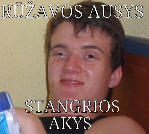 RŪŽAVOS AUSYS  STANGRIOS AKYS  10 Guy