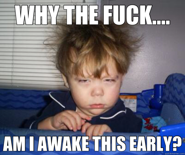 WHY THE FUCK.... AM I AWAKE THIS EARLY? - WHY THE FUCK.... AM I AWAKE THIS EARLY?  bitch