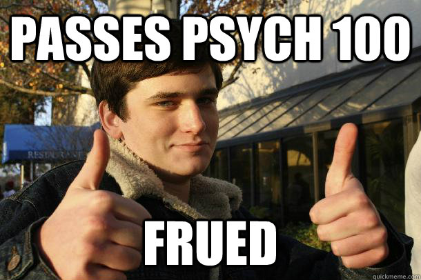 Passes Psych 100 Frued  Inflated sense of worth Kid