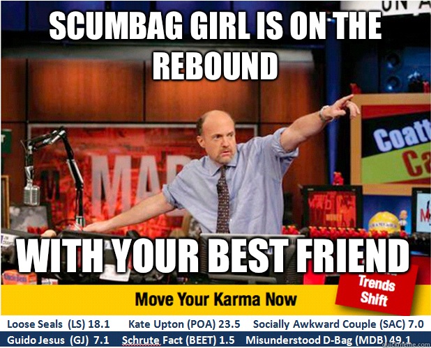 SCUMBAG GIRL IS ON THE REBOUND With your best friend   Jim Kramer with updated ticker
