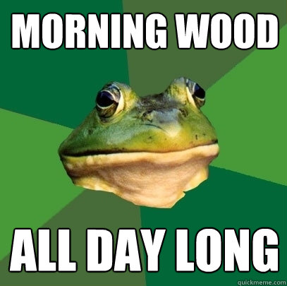 Morning wood All day long  Foul Bachelor Frog