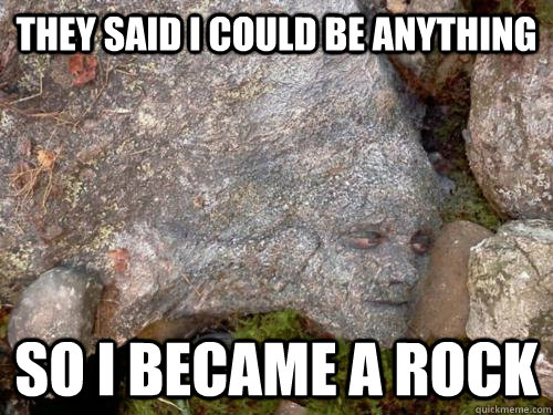 They said I could be anything So I became a rock - They said I could be anything So I became a rock  Camouflage Peeta