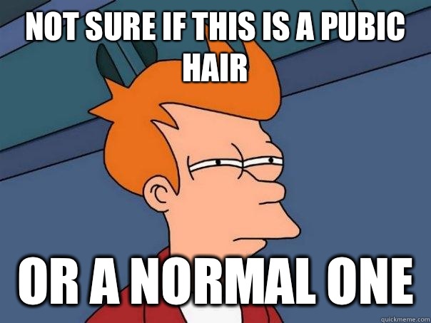 Not sure if this is a Pubic hair Or a normal one  Futurama Fry