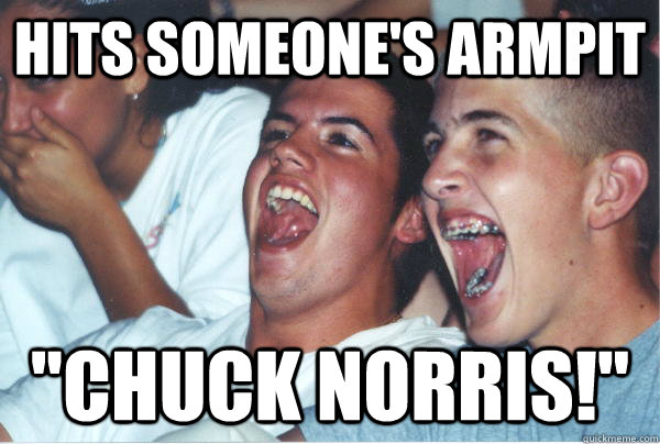 Hits someone's armpit 