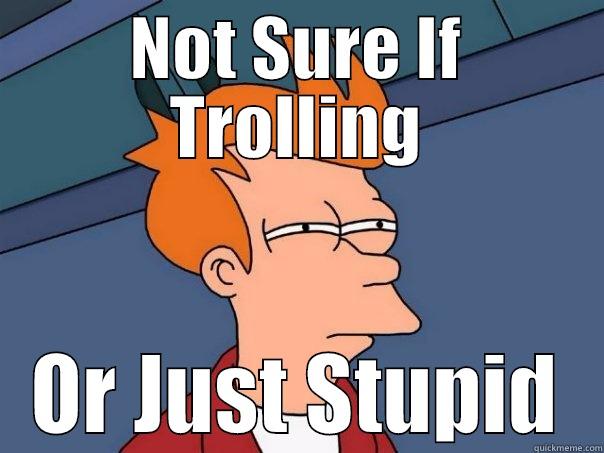 NOT SURE IF TROLLING OR JUST STUPID Futurama Fry