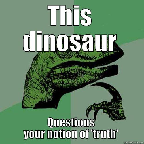 THIS DINOSAUR QUESTIONS YOUR NOTION OF 'TRUTH' Philosoraptor
