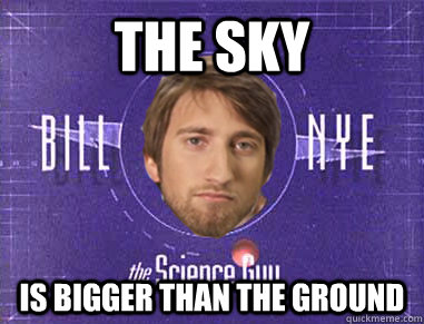 The Sky Is bigger than the ground - The Sky Is bigger than the ground  Gavin the Science Guy