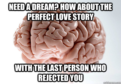 Need a dream? How about the perfect love story with the last person who rejected you  Scumbag Brain
