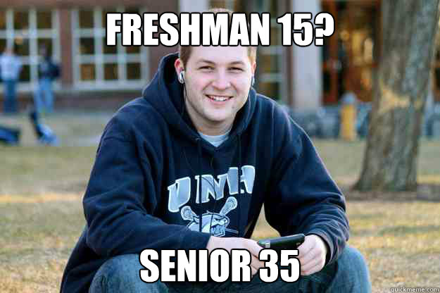 freshman 15? senior 35  College Senior